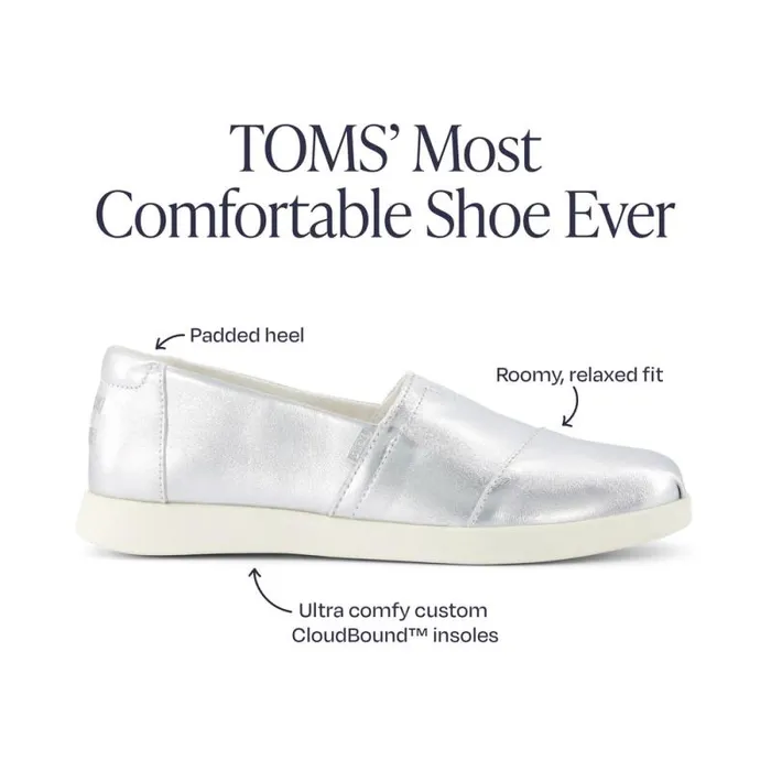 Toms Alpargatas Alpargata Plus Silver Metallic 8211 Women Toms Alpargatas Alpargata Plus Silver Metallic 8211 Women
