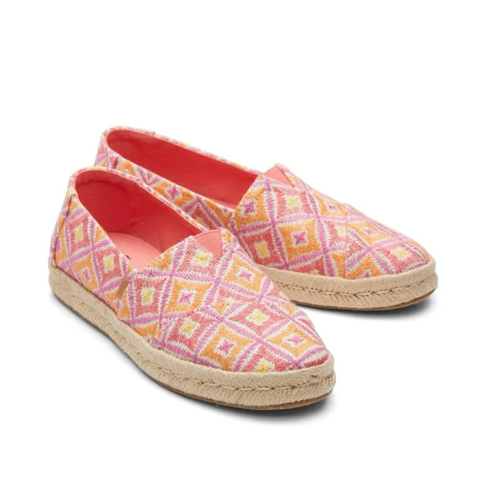 Toms Alpargatas Alpargata Rope 20 Espadrille Geometric Pink 8211 Women Toms Alpargatas Alpargata Rope 20 Espadrille Geometric Pink 8211 Women