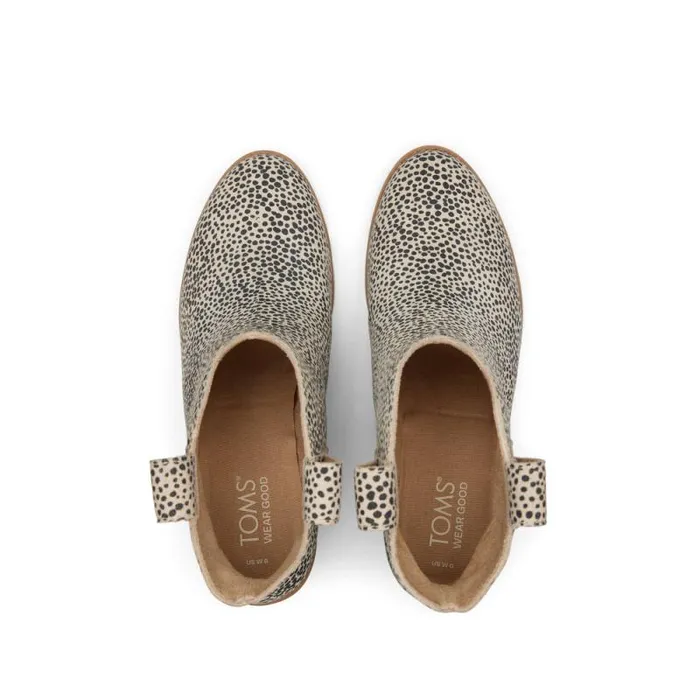 Toms Boots and Booties Constance Heeled Boot Mini Cheetah Suede 8211 Women