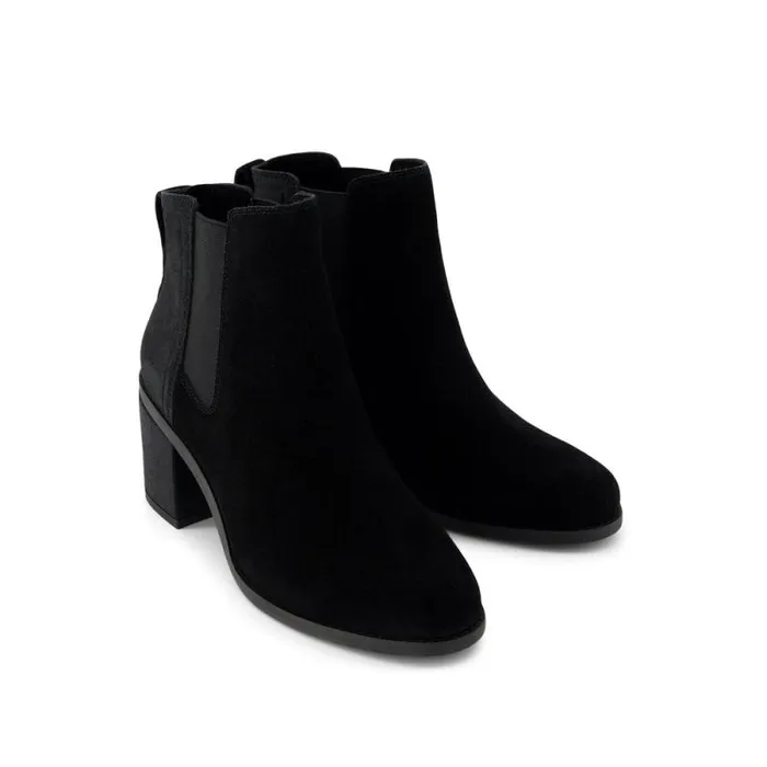 Toms Boots and Booties Evelyn Chelsea Heeled Boot Black Metallic Suede 8211 Women Toms Boots and Booties Evelyn Chelsea Heeled Boot Black Metallic Suede 8211 Women