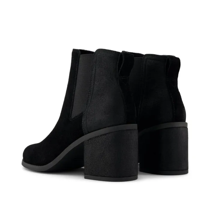 Toms Boots and Booties Evelyn Chelsea Heeled Boot Black Metallic Suede 8211 Women Toms Boots and Booties Evelyn Chelsea Heeled Boot Black Metallic Suede 8211 Women