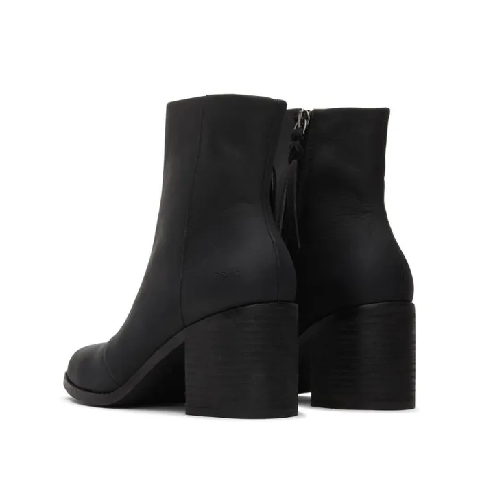 Toms Boots and Booties Evelyn Heeled Boot Leather Black 8211 Women Toms Boots and Booties Evelyn Heeled Boot Leather Black 8211 Women