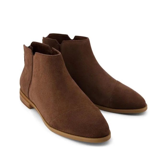 Toms Boots and Booties Rylie Ankle Bootie Dark Brown Suede 8211 Women