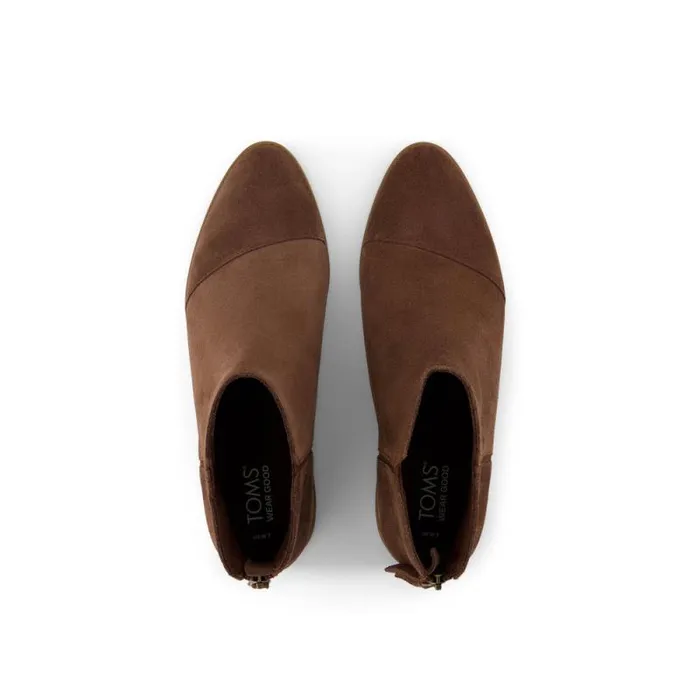 Toms Boots and Booties Rylie Ankle Bootie Dark Brown Suede 8211 Women