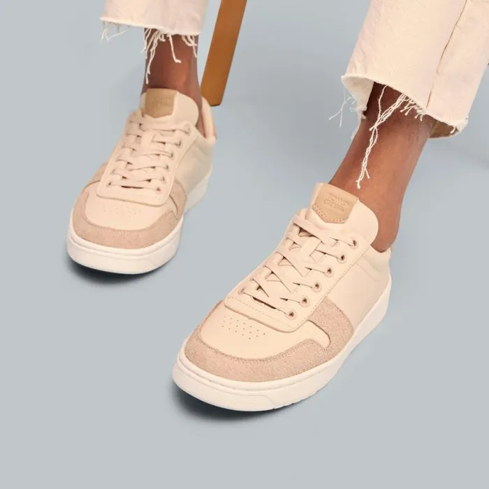 Toms Dress Casual TRVL LITE Court Sneaker Beige Leather 8211 Men Toms Dress Casual TRVL LITE Court Sneaker Beige Leather 8211 Men