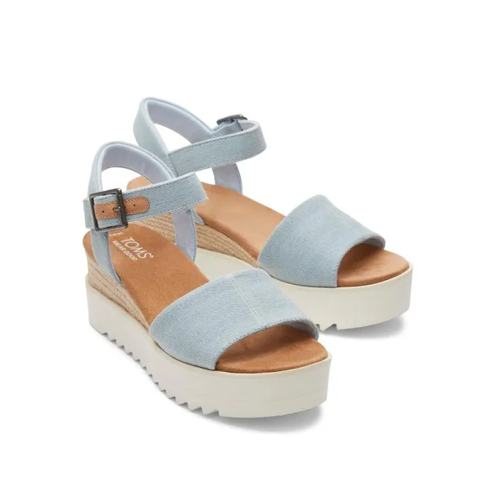 Toms Espadrilles Diana Wedge Sandal Blue Denim 8211 Women Toms Espadrilles Diana Wedge Sandal Blue Denim 8211 Women