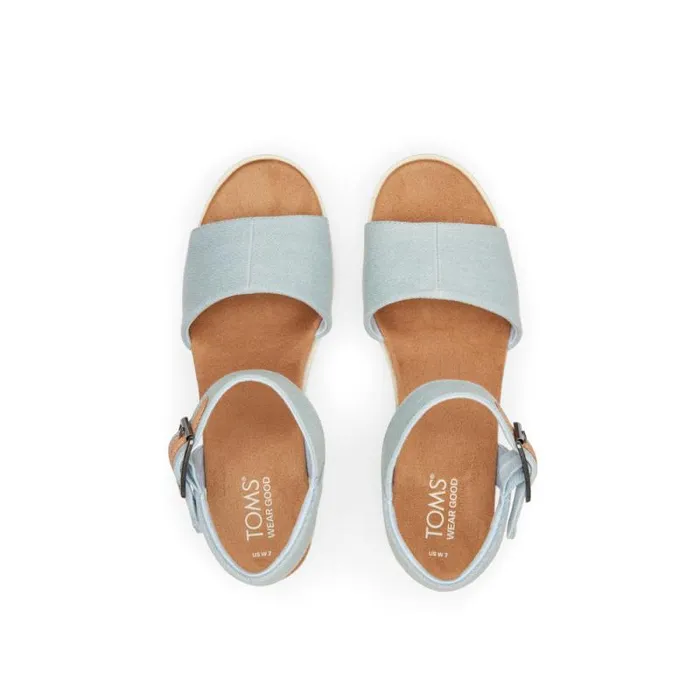Toms Espadrilles Diana Wedge Sandal Blue Denim 8211 Women Toms Espadrilles Diana Wedge Sandal Blue Denim 8211 Women