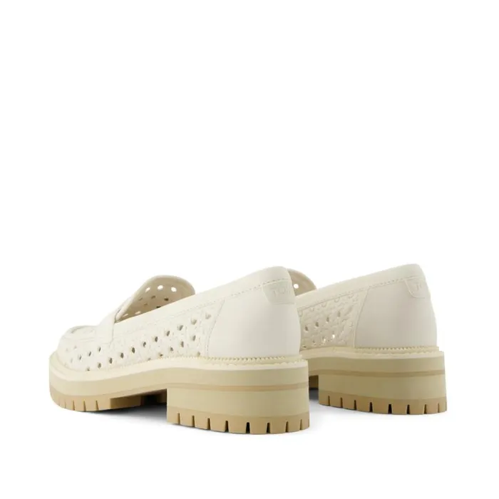 Toms Flats and Loafers Cara Loafer Light Sand Leather Embossed Perforated 8211 Women Toms Flats and Loafers Cara Loafer Light Sand Leather Embossed Perforated 8211 Women