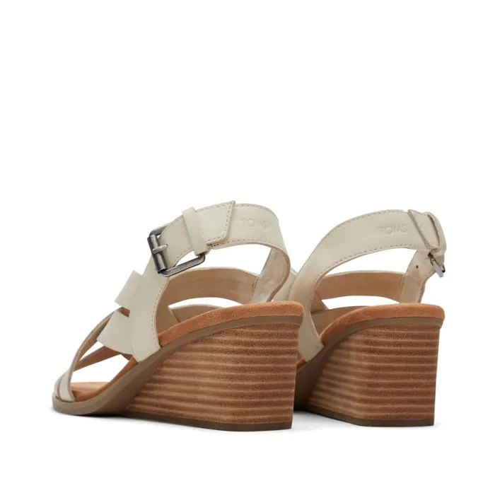 Toms Heels and Wedges Gracie Wedge Sandal Leather Fog 8211 Women