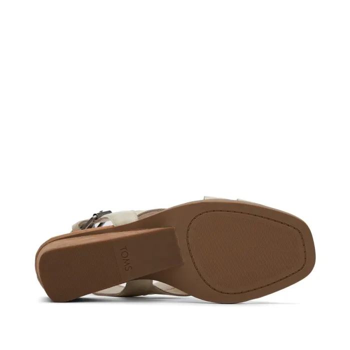 Toms Heels and Wedges Gracie Wedge Sandal Leather Fog 8211 Women