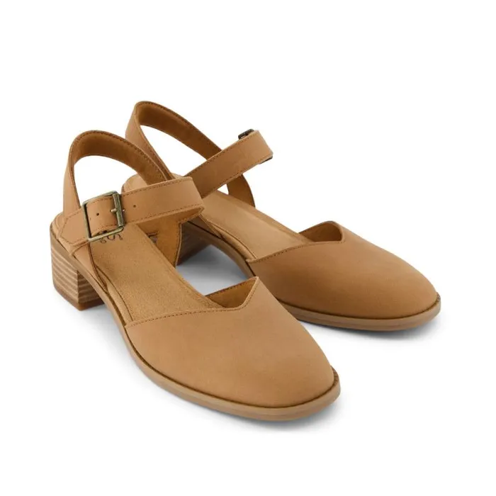 Toms Heels and Wedges Jaclyn Heel Brown Leather 8211 Women