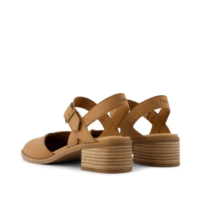 Toms Heels and Wedges Jaclyn Heel Brown Leather 8211 Women
