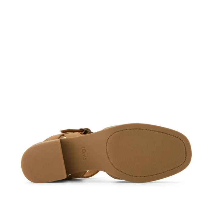 Toms Heels and Wedges Jaclyn Heel Brown Leather 8211 Women