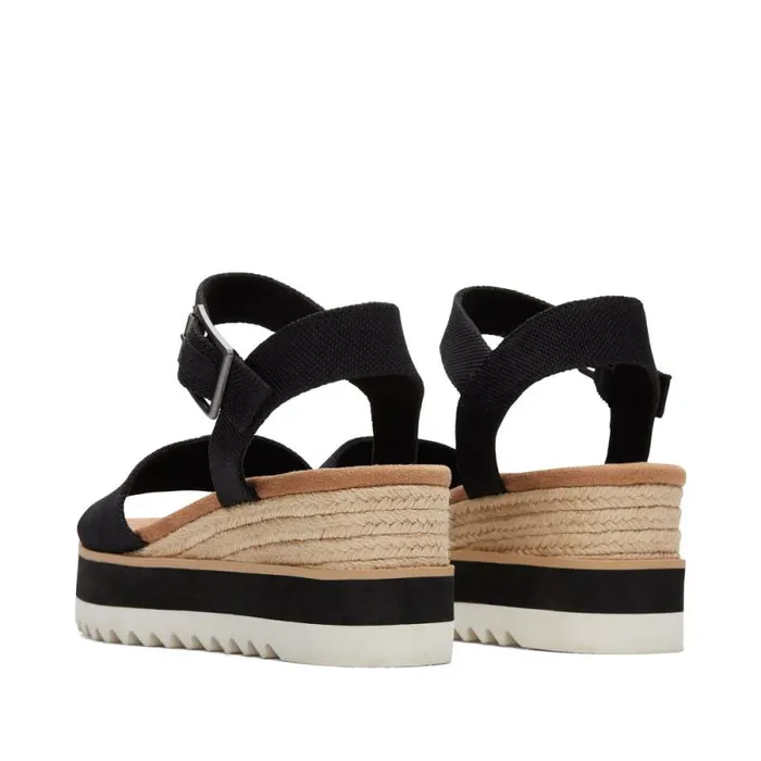 Toms Sandals Diana Wedge Sandal Black 8211 Women Toms Sandals Diana Wedge Sandal Black 8211 Women