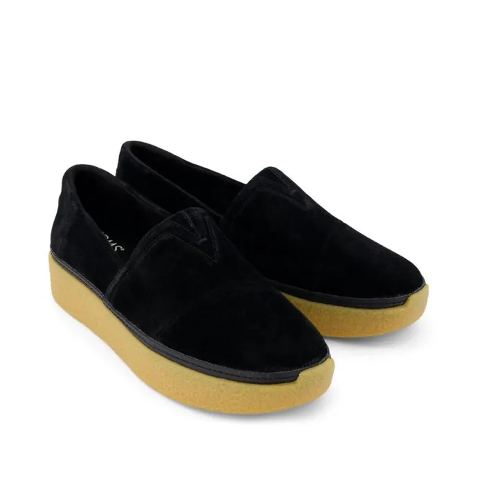 Toms Slip Ons Adelaide Espadrille Black Suede 8211 Women