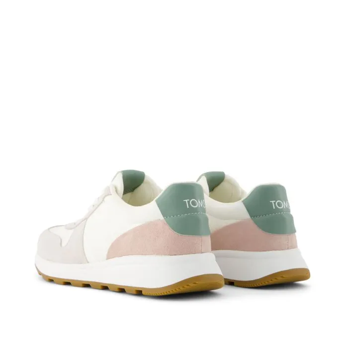 Toms Slip Ons TRVL LITE Retro Runner Sneaker Water Repellent Natural Egret Suede 8211 Women