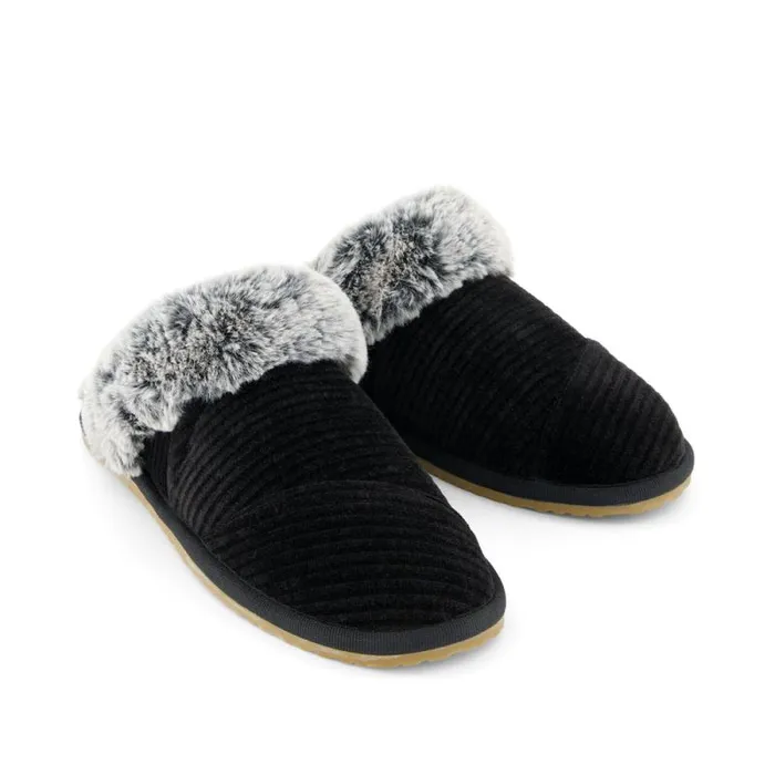 Toms Slippers Valerie Slipper Black Rib Knit 8211 Women
