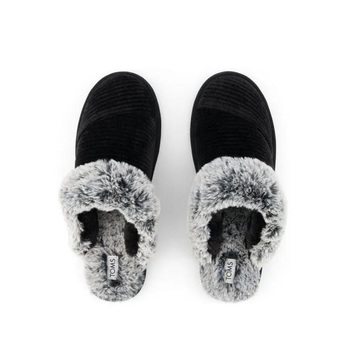 Toms Slippers Valerie Slipper Black Rib Knit 8211 Women