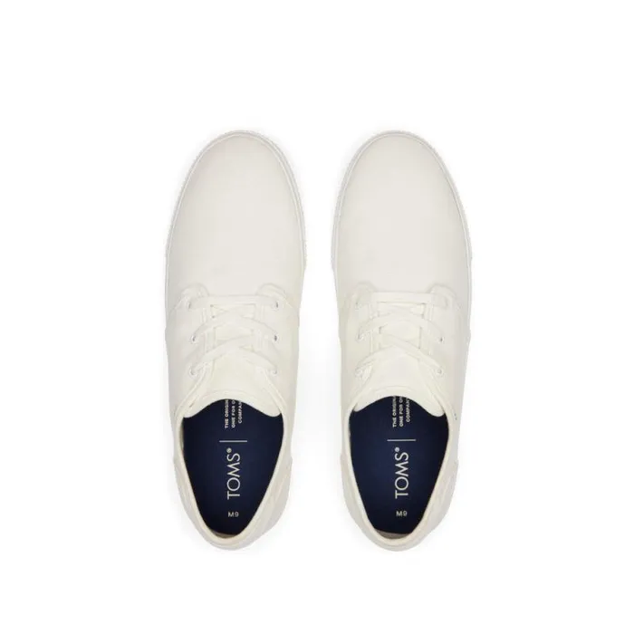 Toms Sneakers Carlo LaceUp Sneaker White Canvas 8211 Men