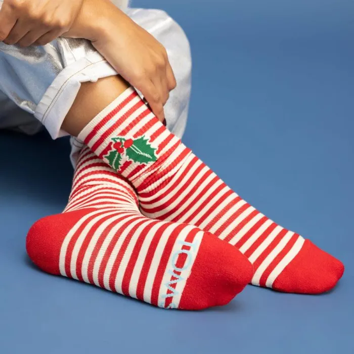 Toms Socks Crew Socks Candy Cane Holiday Print 8211 Gear