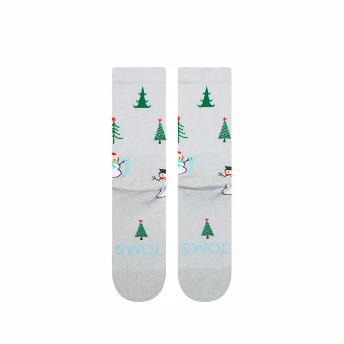 Toms Socks High Crew Socks Snowman Print 8211 Gear Toms Socks High Crew Socks Snowman Print 8211 Gear