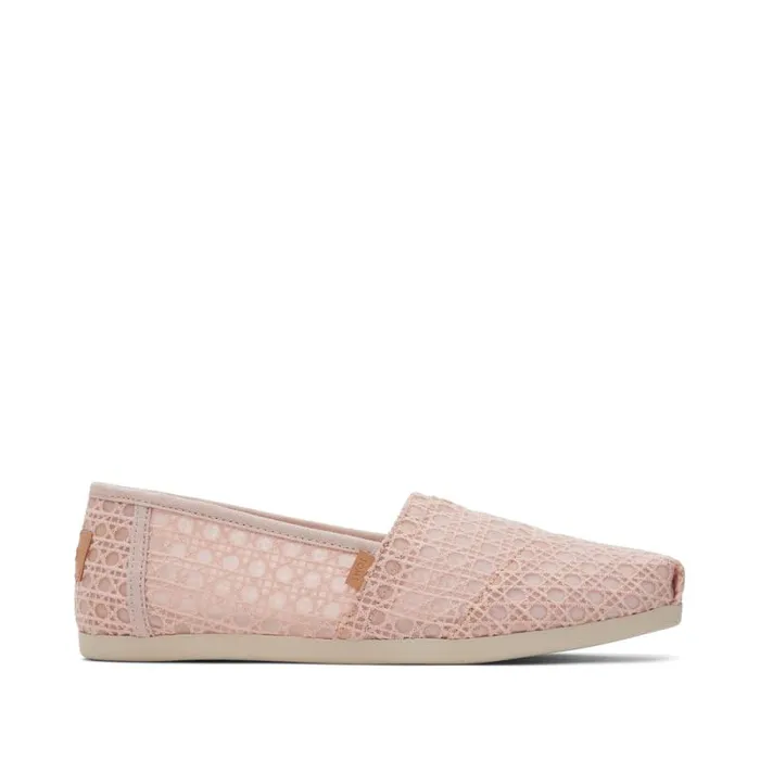 Toms TOMS Classics Alpargata Cloudbound Ballet Pink Basket Weave Lace 8211 Women