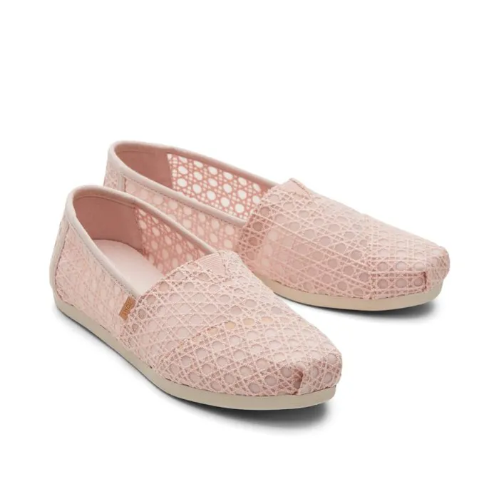Toms TOMS Classics Alpargata Cloudbound Ballet Pink Basket Weave Lace 8211 Women Toms TOMS Classics Alpargata Cloudbound Ballet Pink Basket Weave Lace 8211 Women