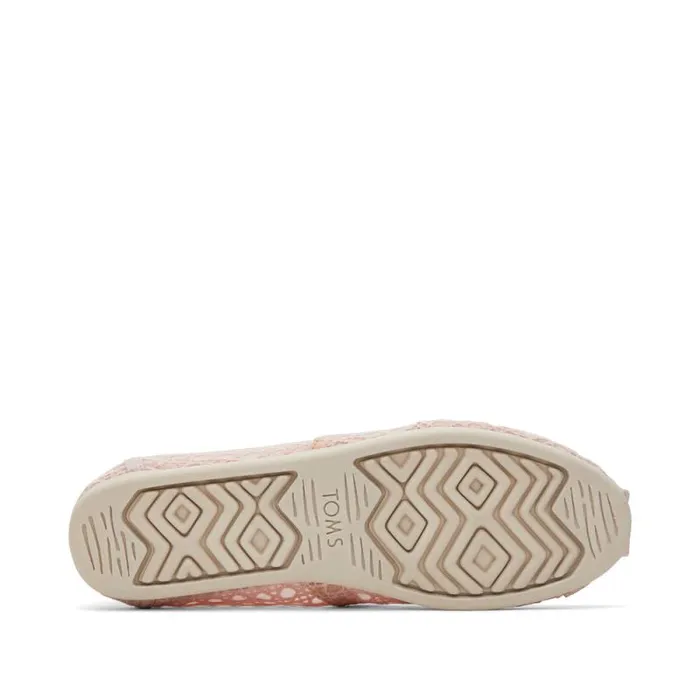 Toms TOMS Classics Alpargata Cloudbound Ballet Pink Basket Weave Lace 8211 Women Toms TOMS Classics Alpargata Cloudbound Ballet Pink Basket Weave Lace 8211 Women