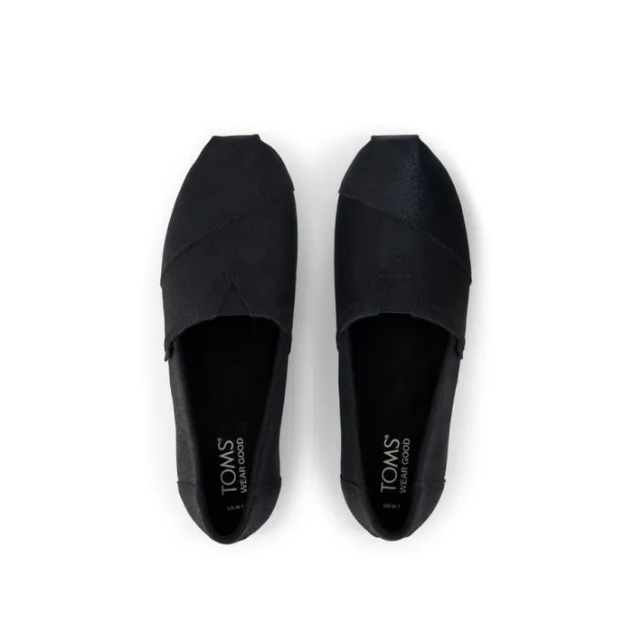 Toms TOMS Classics Alpargata Cloudbound Black Metallic Suede 8211 Women