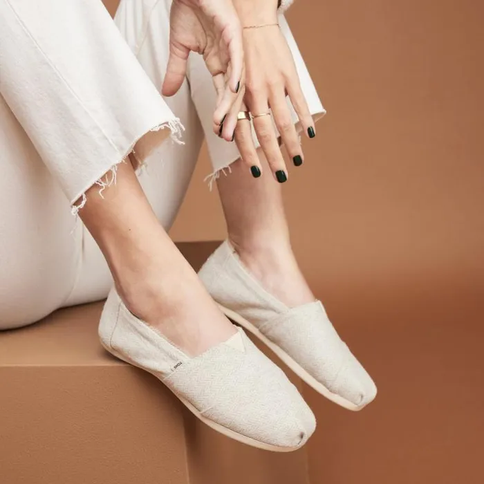 Toms TOMS Classics Alpargata Cozy Natural Herringbone 8211 Women