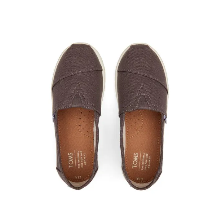 Toms TOMS Classics Alpargata Kids Shoe Ash Canvas 8211 WomenKids