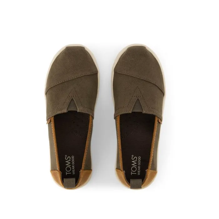 Toms TOMS Classics Alpargata Kids Shoe Canteen Green 8211 WomenKids Toms TOMS Classics Alpargata Kids Shoe Canteen Green 8211 WomenKids
