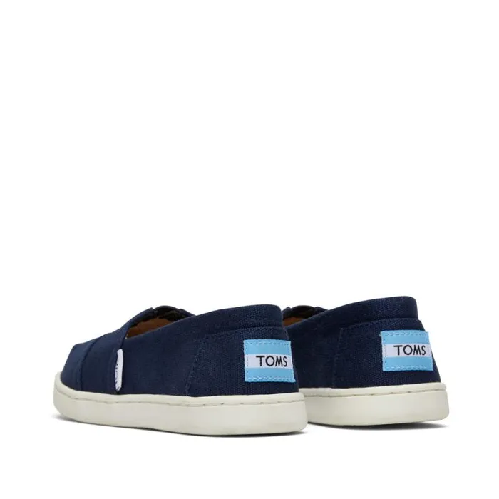 Toms TOMS Classics Alpargata Kids Shoe Navy Canvas 8211 WomenKids Toms TOMS Classics Alpargata Kids Shoe Navy Canvas 8211 WomenKids