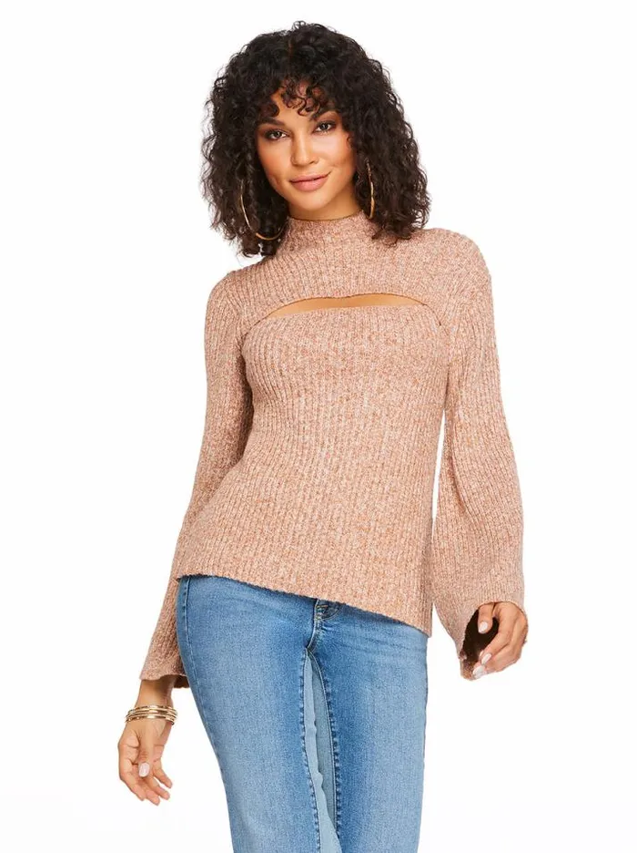 Tops Clothing Jessica Simpson Kaida Sweater In Mocha Mousse
