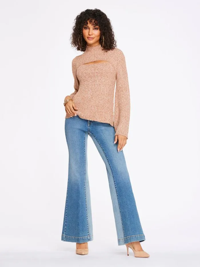 Tops Clothing Jessica Simpson Kaida Sweater In Mocha Mousse