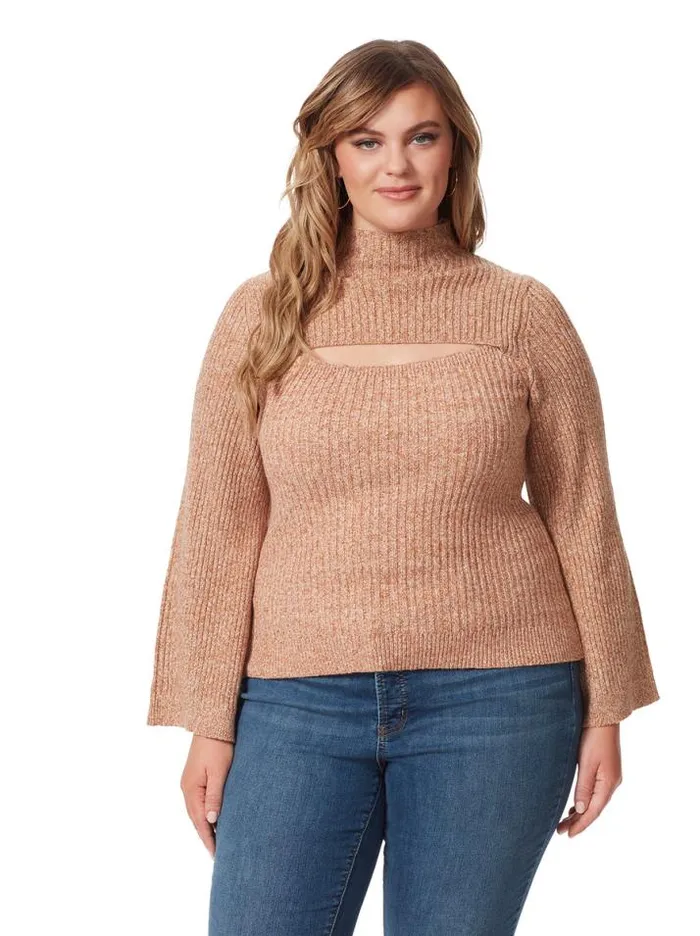 Tops Clothing Jessica Simpson Kaida Sweater In Mocha Mousse