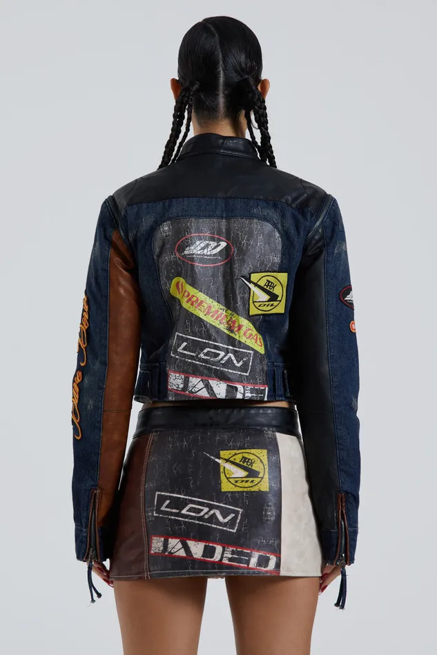 Tops Shop Daytona Zip Off Sleeve Moto Jacket Jaded London Women