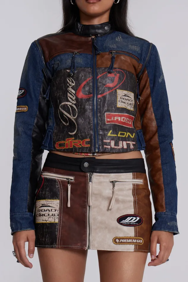 Tops Shop Daytona Zip Off Sleeve Moto Jacket Jaded London Women
