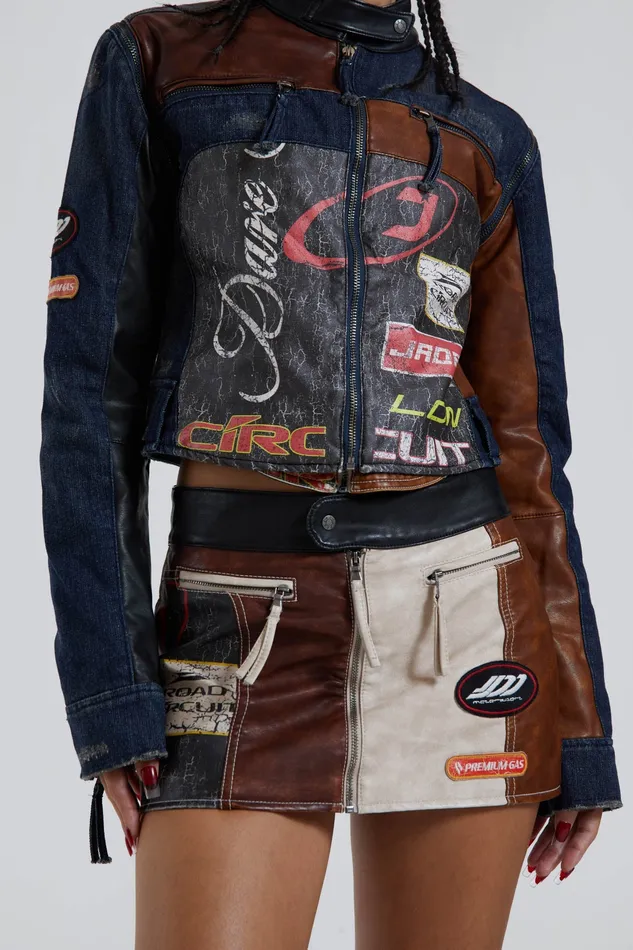 Tops Shop Daytona Zip Off Sleeve Moto Jacket Jaded London Women