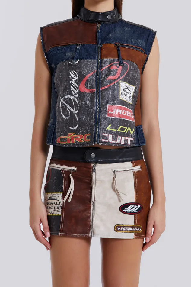 Tops Shop Daytona Zip Off Sleeve Moto Jacket Jaded London Women