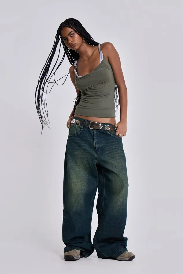 Tops Shop Sandblast Blue Wash Colossus Jeans Jaded London Women