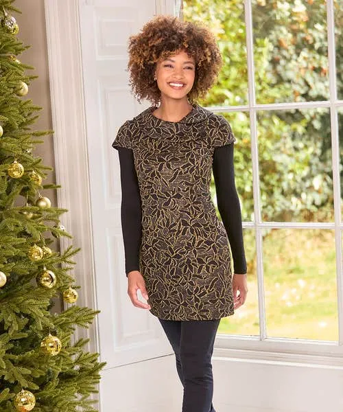 Tops Tunics and Blouses Apparel Joebrowns All That Glitters Jaquard Tunic Black Tops Tunics and Blouses Apparel Joebrowns All That Glitters Jaquard Tunic Black