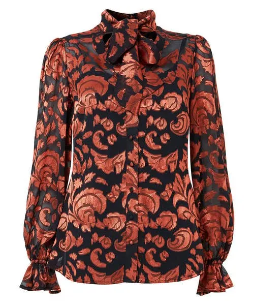 Tops Tunics and Blouses Sophia Tie Neck Blouse Black Joebrowns Apparel Tops Tunics and Blouses Sophia Tie Neck Blouse Black Joebrowns Apparel