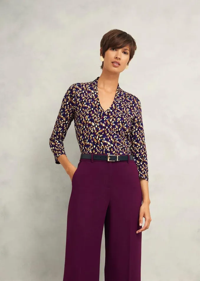 Tops Women HOBBS Aimee Printed Top Purple Multi