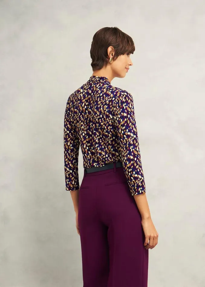 Tops Women HOBBS Aimee Printed Top Purple Multi
