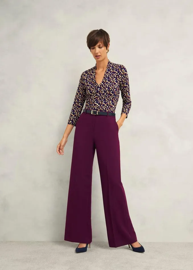 Tops Women HOBBS Aimee Printed Top Purple Multi