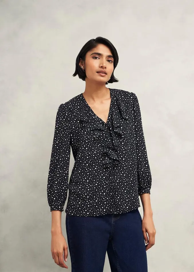Tops Women HOBBS May Blouse Black Ivory