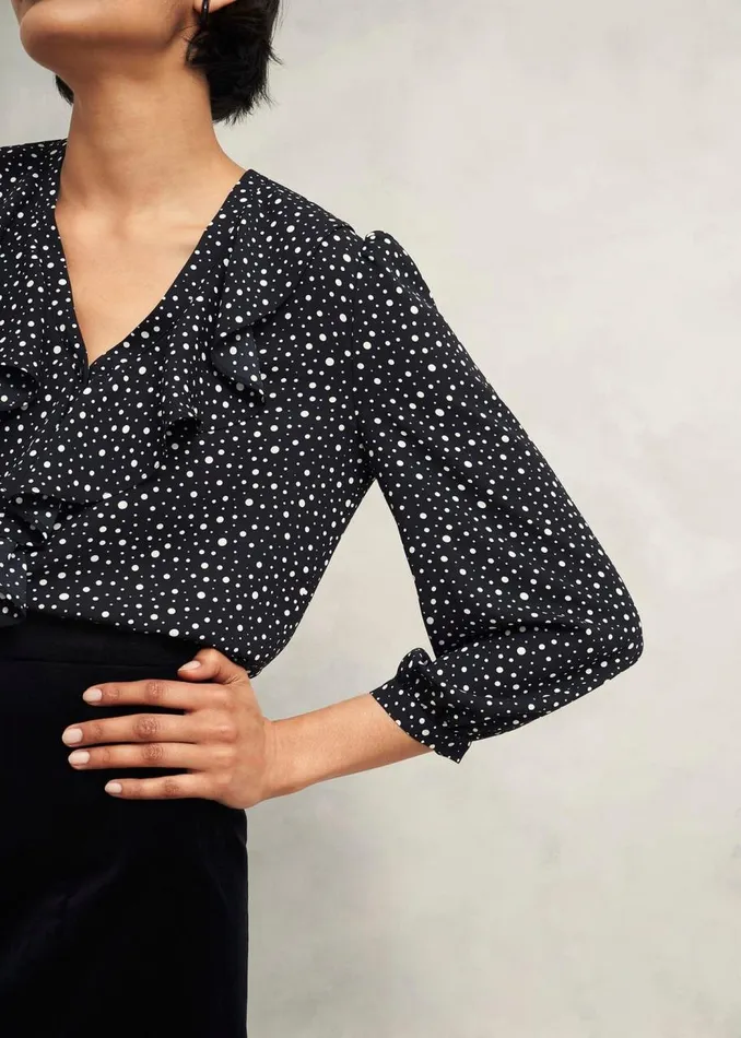 Tops Women HOBBS May Blouse Black Ivory