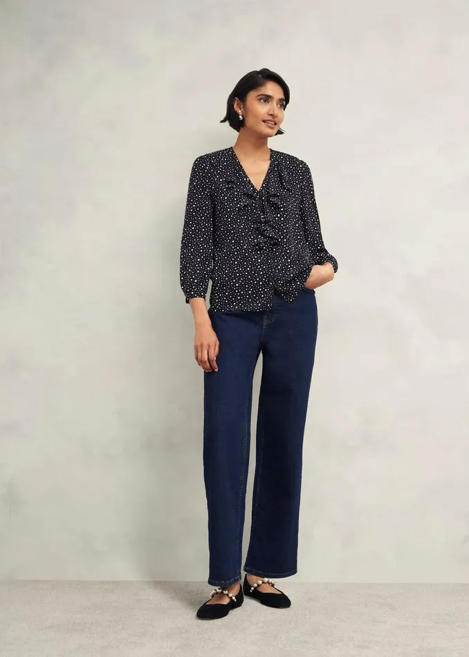Tops Women HOBBS May Blouse Black Ivory