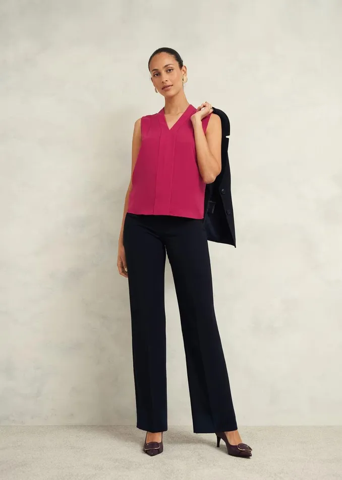 Tops Women HOBBS Shelley Blouse Cranberry Pink
